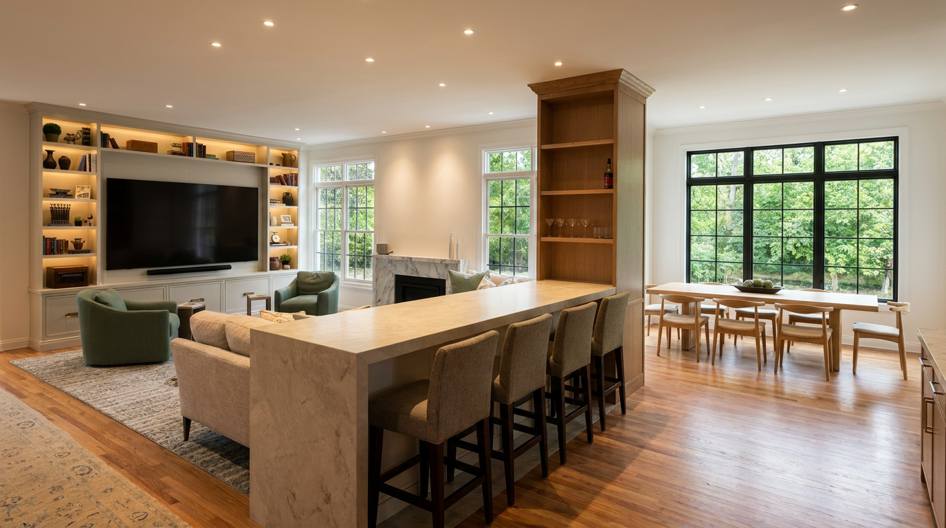 Modern open concept renovation by Turner Renovations